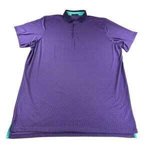 Greyson Polo Shirt Mens XXL Purple Geometric Performance Golf Top